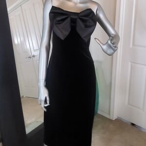 Express Black Strapless Dress with Bow Accent